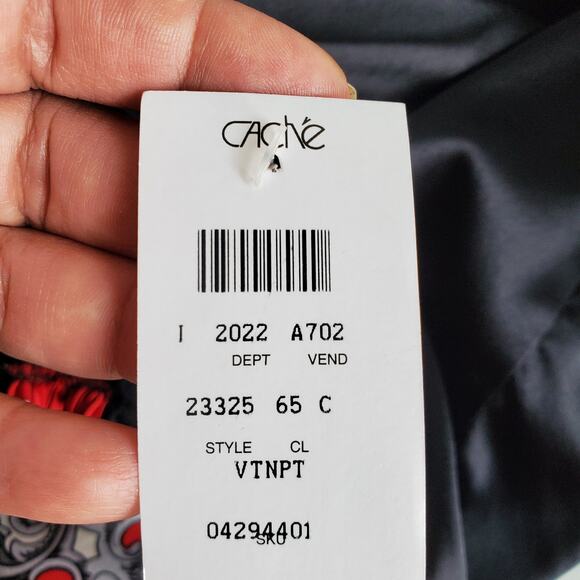 Vtg Cache Silk Scarf Chain Halter Top Blouse M Fairy Goth Witchy Whimsigoth NEW - Picture 7 of 10